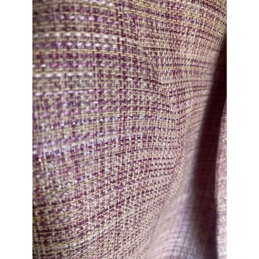 MAJORELLE Blush Pink Tweed Blazer Jacket Sparkle Sz XS